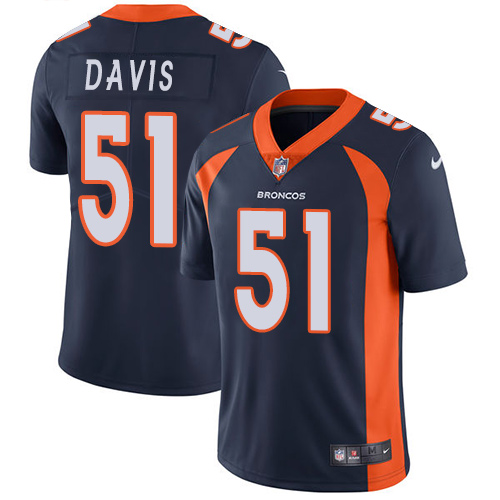 Men's Nike Denver Broncos #51 Todd Davis Navy Blue Alternate Vapor Untouchable Limited Player NFL Jersey