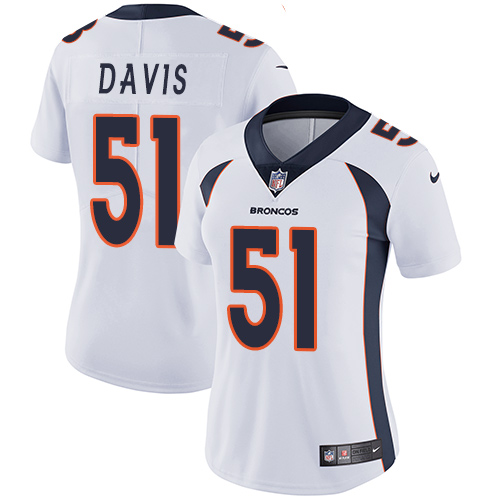 Women's Nike Denver Broncos #51 Todd Davis White Vapor Untouchable Elite Player NFL Jersey