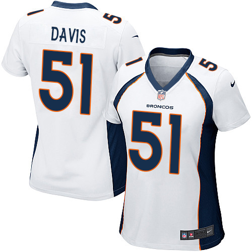 Women's Nike Denver Broncos #51 Todd Davis Game White NFL Jersey