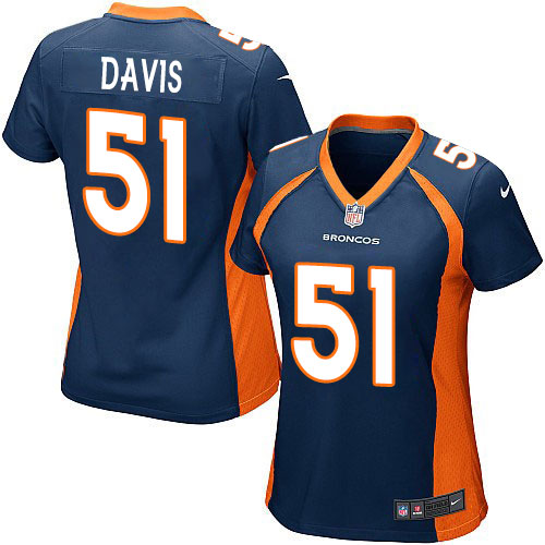 Women's Nike Denver Broncos #51 Todd Davis Game Navy Blue Alternate NFL Jersey