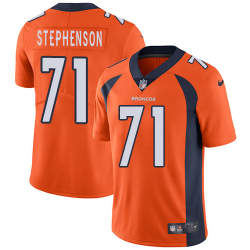 Men's Nike Denver Broncos #71 Donald Stephenson Orange Team Color Vapor Untouchable Limited Player NFL Jersey
