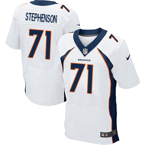 Men's Nike Denver Broncos #71 Donald Stephenson Elite White NFL Jersey