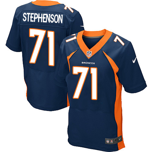 Men's Nike Denver Broncos #71 Donald Stephenson Elite Navy Blue Alternate NFL Jersey