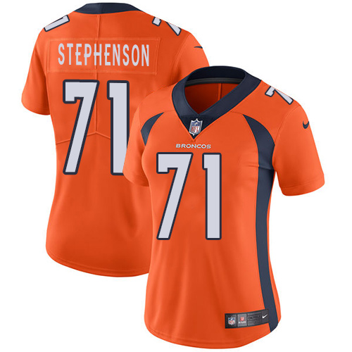Women's Nike Denver Broncos #71 Donald Stephenson Orange Team Color Vapor Untouchable Elite Player NFL Jersey