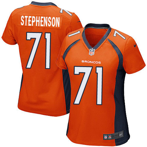 Women's Nike Denver Broncos #71 Donald Stephenson Game Orange Team Color NFL Jersey