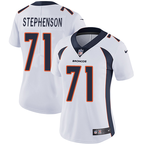 Women's Nike Denver Broncos #71 Donald Stephenson White Vapor Untouchable Elite Player NFL Jersey