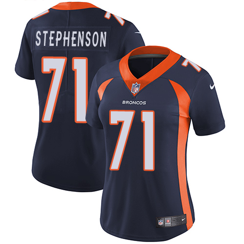 Women's Nike Denver Broncos #71 Donald Stephenson Navy Blue Alternate Vapor Untouchable Elite Player NFL Jersey