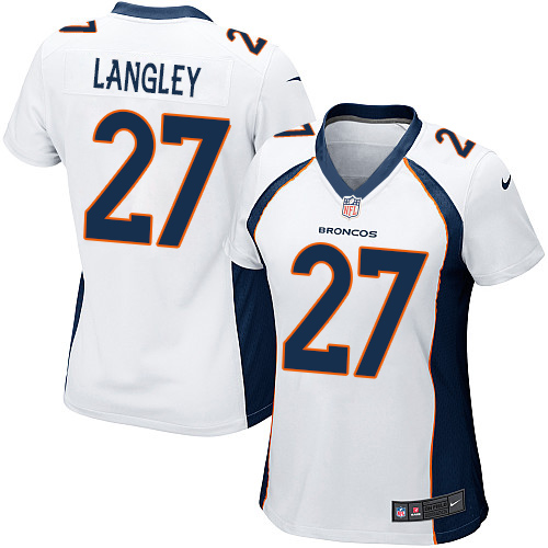 Women's Nike Denver Broncos #27 Brendan Langley Game White NFL Jersey