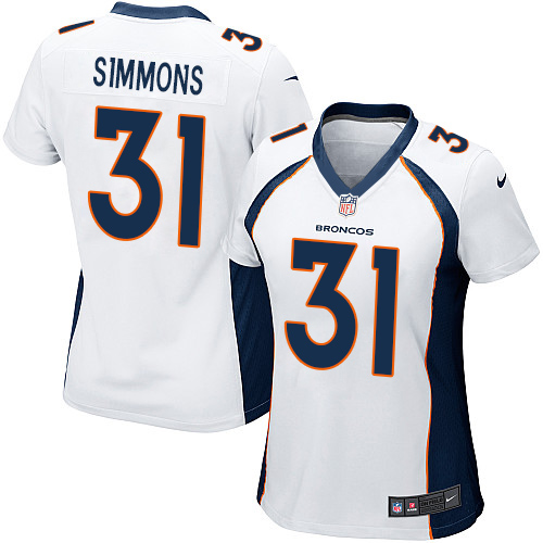 Women's Nike Denver Broncos #31 Justin Simmons Game White NFL Jersey
