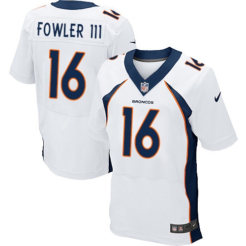 Men's Nike Denver Broncos #16 Bennie Fowler Elite White NFL Jersey