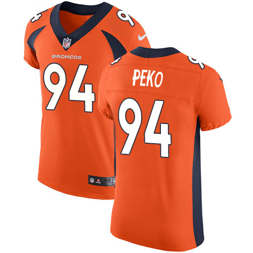 Men's Nike Denver Broncos #94 Domata Peko Orange Team Color Vapor Untouchable Elite Player NFL Jersey