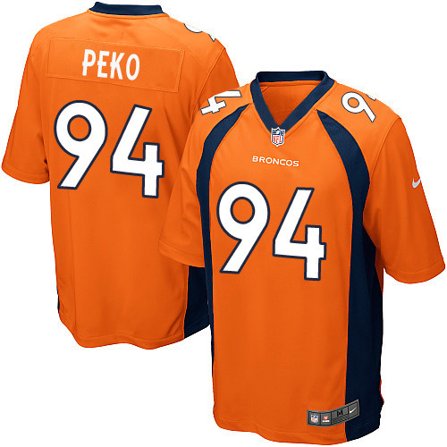 Men's Nike Denver Broncos #94 Domata Peko Game Orange Team Color NFL Jersey