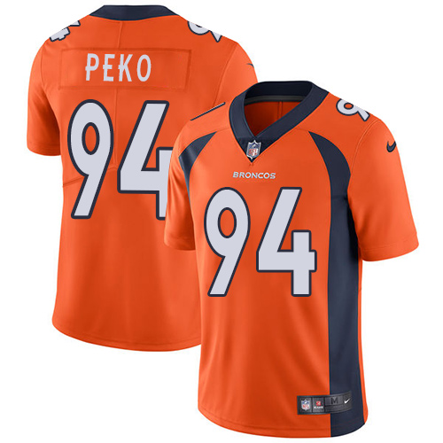 Youth Nike Denver Broncos #94 Domata Peko Orange Team Color Vapor Untouchable Limited Player NFL Jersey