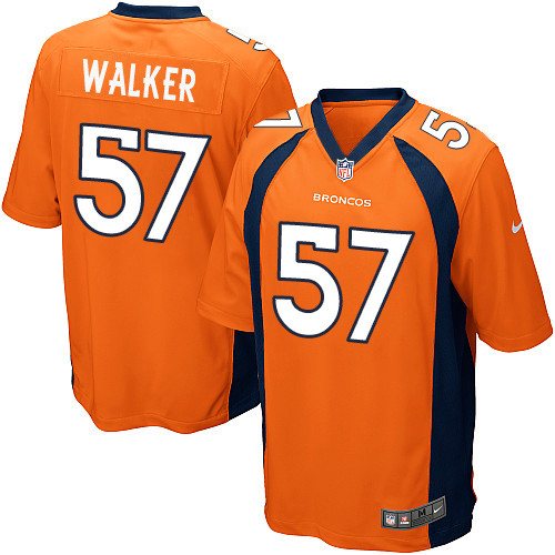 Men's Nike Denver Broncos #57 Demarcus Walker Game Orange Team Color NFL Jersey