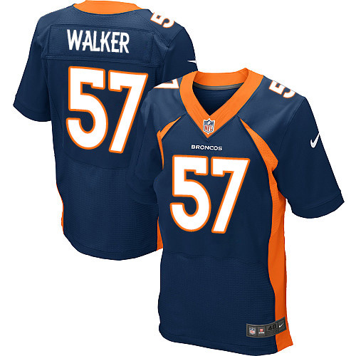 Men's Nike Denver Broncos #57 Demarcus Walker Elite Navy Blue Alternate NFL Jersey
