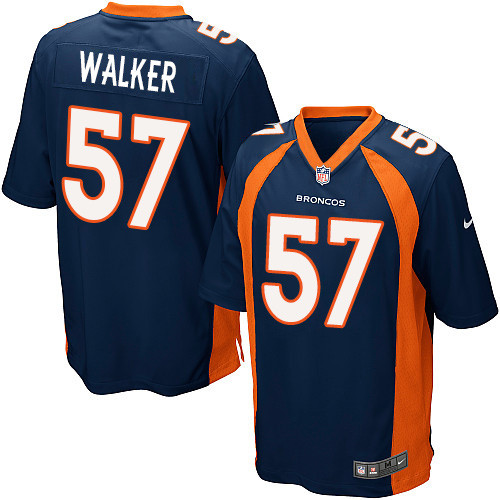 Men's Nike Denver Broncos #57 Demarcus Walker Game Navy Blue Alternate NFL Jersey