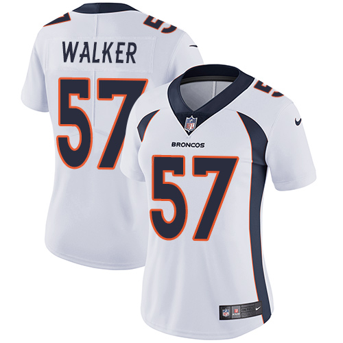 Women's Nike Denver Broncos #57 Demarcus Walker White Vapor Untouchable Elite Player NFL Jersey