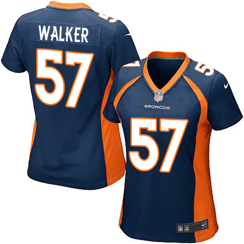 Women's Nike Denver Broncos #57 Demarcus Walker Game Navy Blue Alternate NFL Jersey