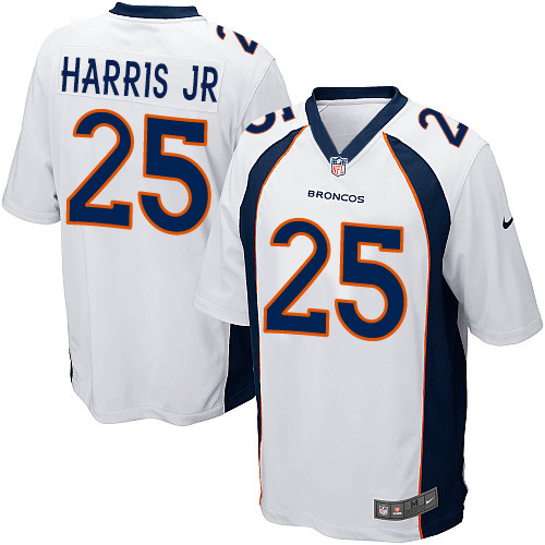 Men's Nike Denver Broncos #25 Chris Harris Jr Game White NFL Jersey
