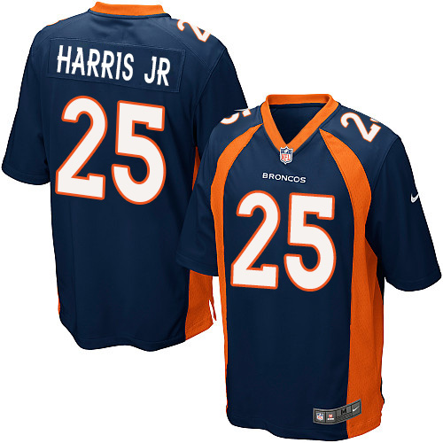 Men's Nike Denver Broncos #25 Chris Harris Jr Game Navy Blue Alternate NFL Jersey