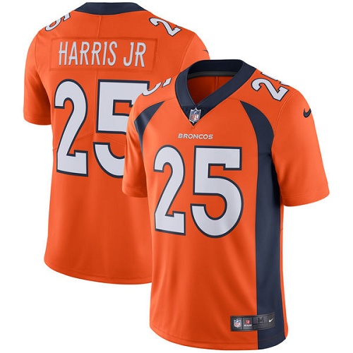 Youth Nike Denver Broncos #25 Chris Harris Jr Orange Team Color Vapor Untouchable Elite Player NFL Jersey