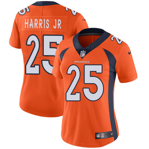 Women's Nike Denver Broncos #25 Chris Harris Jr Orange Team Color Vapor Untouchable Elite Player NFL Jersey