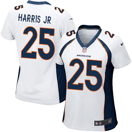 Women's Nike Denver Broncos #25 Chris Harris Jr Game White NFL Jersey