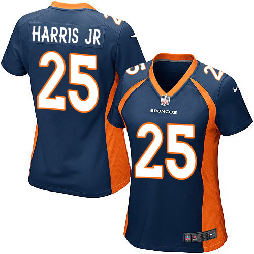 Women's Nike Denver Broncos #25 Chris Harris Jr Game Navy Blue Alternate NFL Jersey