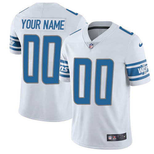 Men's Nike Detroit Lions Customized White Vapor Untouchable Custom Limited NFL Jersey