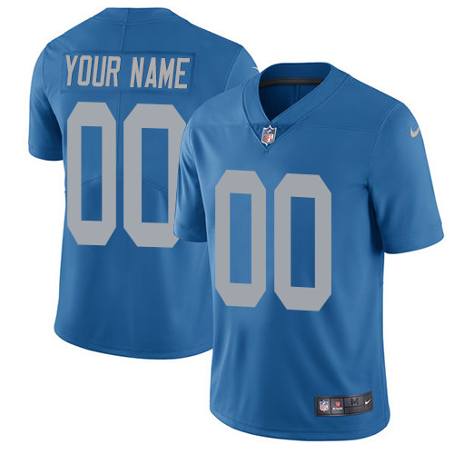 Men's Nike Detroit Lions Customized Blue Alternate Vapor Untouchable Custom Limited NFL Jersey