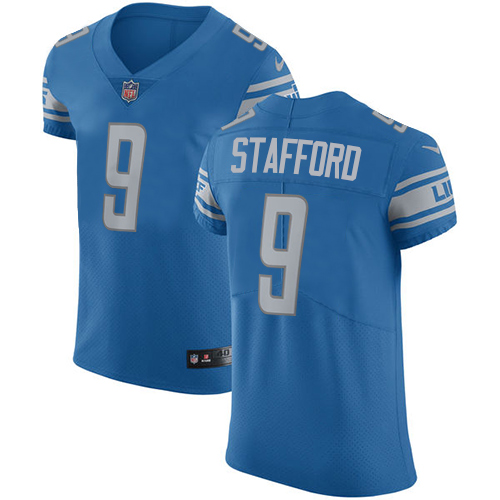 Men's Nike Detroit Lions #9 Matthew Stafford Blue Team Color Vapor Untouchable Elite Player NFL Jersey