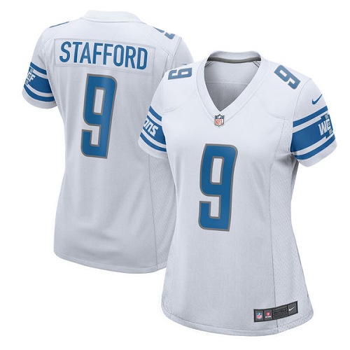 Women's Nike Detroit Lions #9 Matthew Stafford Game White NFL Jersey
