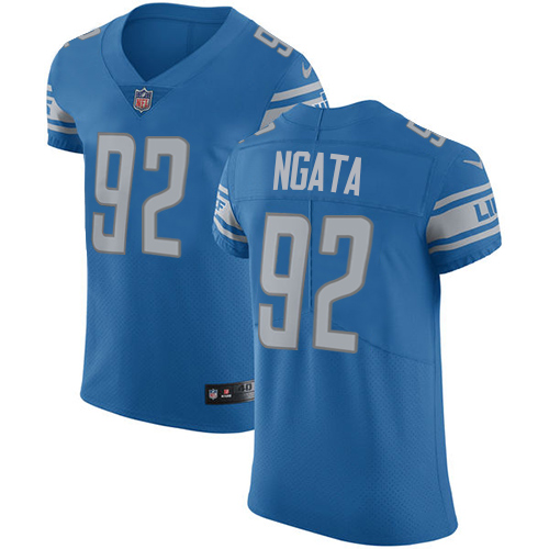 Men's Nike Detroit Lions #92 Haloti Ngata Blue Team Color Vapor Untouchable Elite Player NFL Jersey
