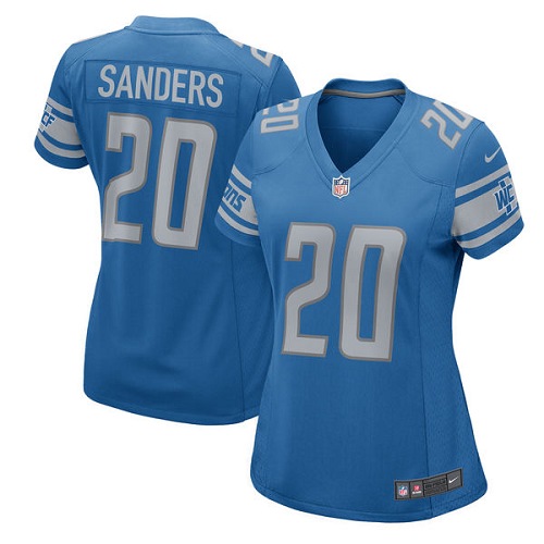 Women's Nike Detroit Lions #20 Barry Sanders Game Blue Team Color NFL Jersey