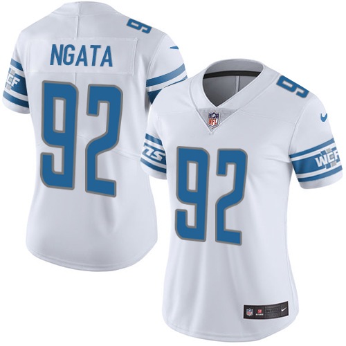 Women's Nike Detroit Lions #92 Haloti Ngata White Vapor Untouchable Elite Player NFL Jersey