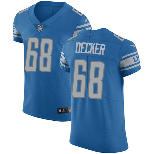 Men's Nike Detroit Lions #68 Taylor Decker Blue Team Color Vapor Untouchable Elite Player NFL Jersey