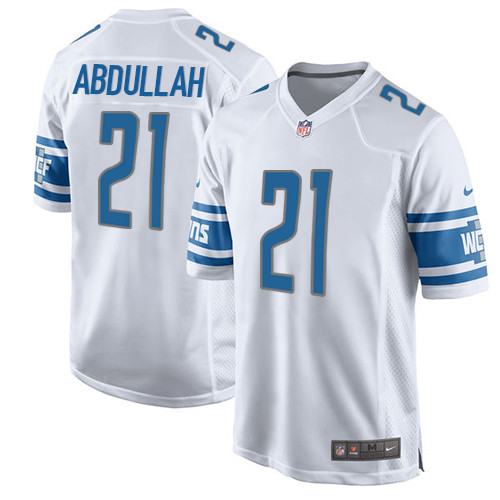 Men's Nike Detroit Lions #21 Ameer Abdullah Game White NFL Jersey