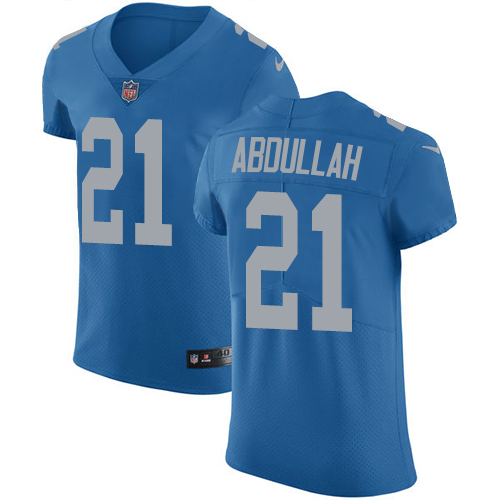 Men's Nike Detroit Lions #21 Ameer Abdullah Elite Blue Alternate NFL Jersey