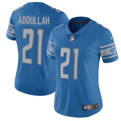 Women's Nike Detroit Lions #21 Ameer Abdullah Blue Team Color Vapor Untouchable Elite Player NFL Jersey