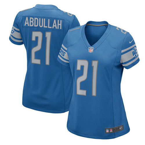 Women's Nike Detroit Lions #21 Ameer Abdullah Game Blue Team Color NFL Jersey