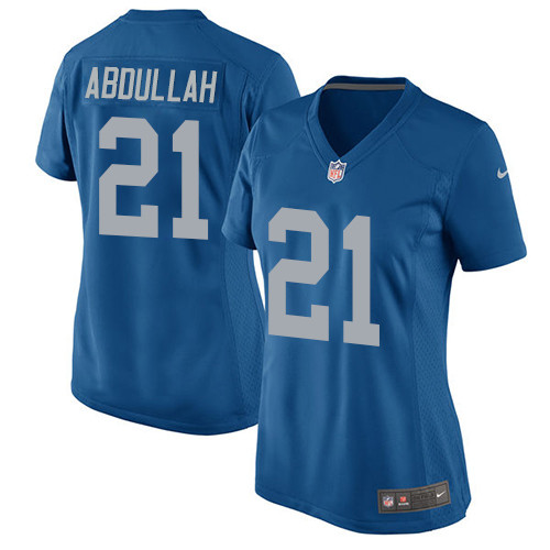 Women's Nike Detroit Lions #21 Ameer Abdullah Game Blue Alternate NFL Jersey