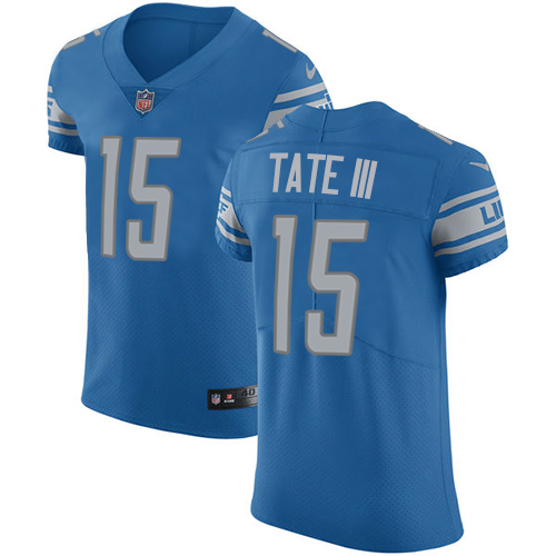 Men's Nike Detroit Lions #15 Golden Tate III Blue Team Color Vapor Untouchable Elite Player NFL Jersey