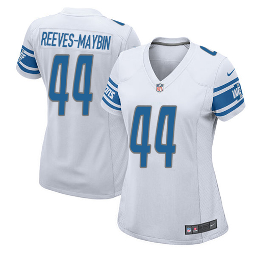 Women's Nike Detroit Lions #44 Jalen Reeves-Maybin Game White NFL Jersey