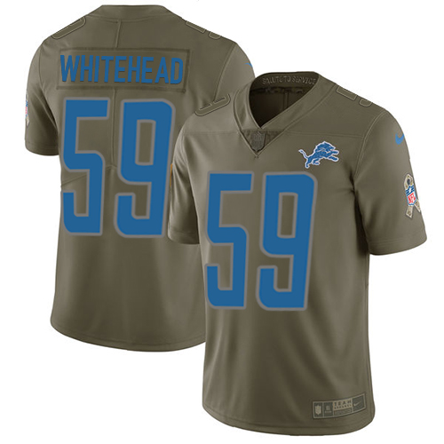 Men's Nike Detroit Lions #59 Tahir Whitehead Limited Olive 2017 Salute to Service NFL Jersey
