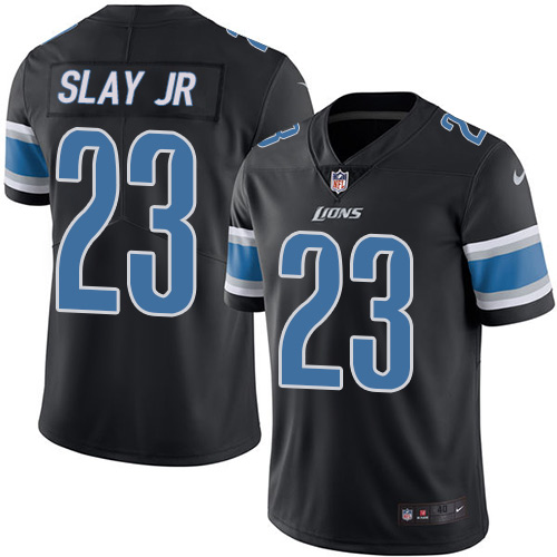 Men's Nike Detroit Lions #23 Darius Slay Elite Black Rush Vapor Untouchable NFL Jersey