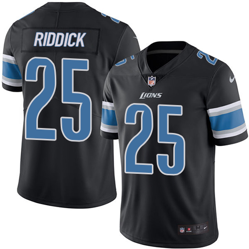 Men's Nike Detroit Lions #25 Theo Riddick Limited Black Rush Vapor Untouchable NFL Jersey
