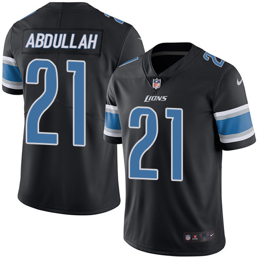 Men's Nike Detroit Lions #21 Ameer Abdullah Elite Black Rush Vapor Untouchable NFL Jersey