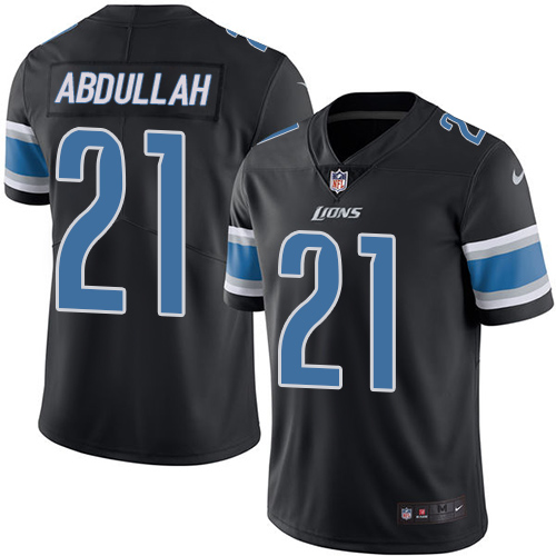 Men's Nike Detroit Lions #21 Ameer Abdullah Limited Black Rush Vapor Untouchable NFL Jersey