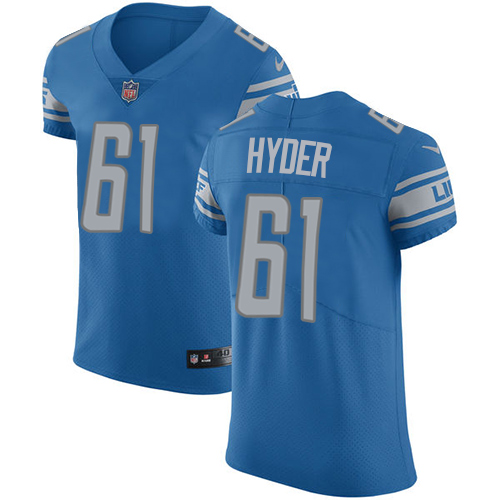 Men's Nike Detroit Lions #61 Kerry Hyder Blue Team Color Vapor Untouchable Elite Player NFL Jersey