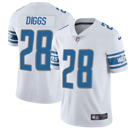 Men's Nike Detroit Lions #28 Quandre Diggs White Vapor Untouchable Limited Player NFL Jersey